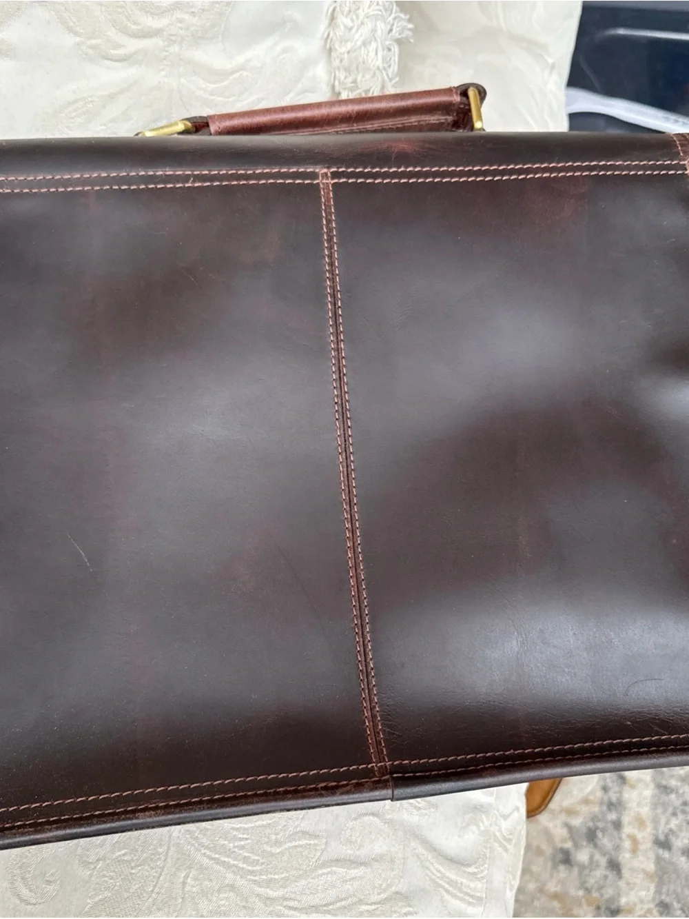Dark Brown Leather Men’s Briefcase